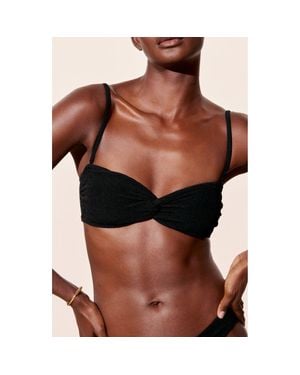 & Other Stories Twisty Bandeau Bikini Top - Brown