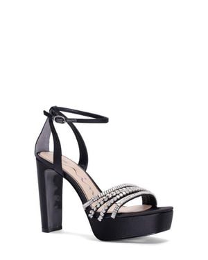 Nina Agitha Ankle Strap Platform Sandal - Black