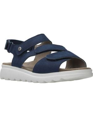 Wolky Ikaria Ankle Strap Platform Wedge Sandal - Blue