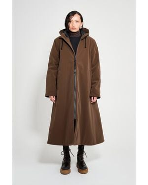 Stutterheim Mosebacke Long Matte Winter Coat - Brown
