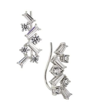 Nadri Tezoro Cubic Zirconia Cluster Ear Climbers - Metallic