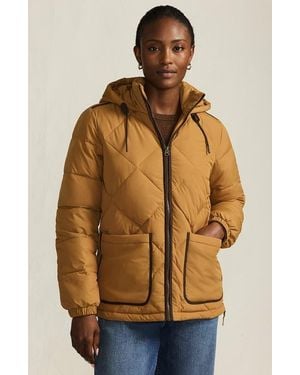 Lands' End Featherfree Insulated Diamond Quilted Jacket - Natural
