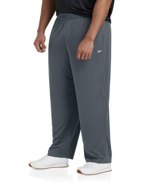 Reebok Big & Tall Performance Double-Knit Open-Hem Pants - Blue