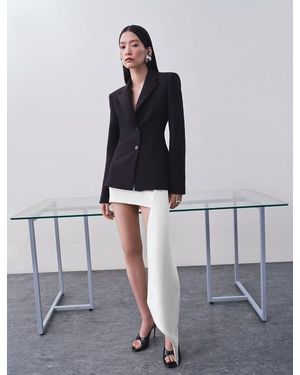 Koton Classic Tailored Long Sleeve Blazer - Gray