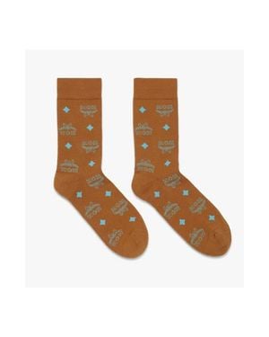 MCM Monogram Knit Socks - White