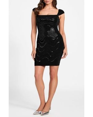 Marciano Larissa Beaded Minidress - Black