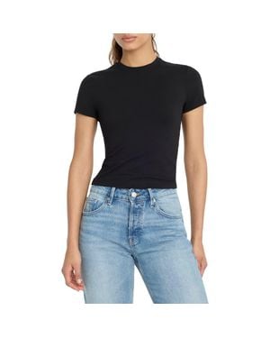GOOD AMERICAN Super Stretch Baby Tee - Black