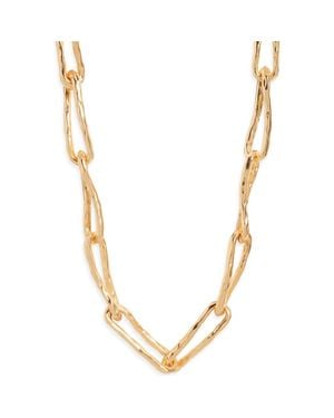 Karine Sultan Organic Links Short Necklace - Metallic