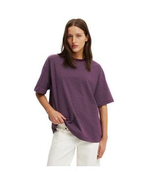 Cotton On Boxy Short Sleeve Tee - Purple