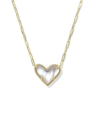Kendra Scott Ari Heart Pendant Necklace - Metallic