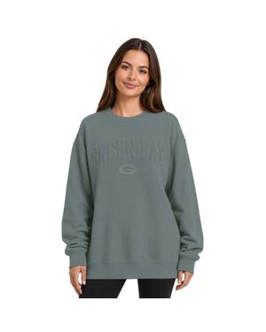Starter Bay Packers Athleisure Oversized Fleece Sweatshirt - Gray