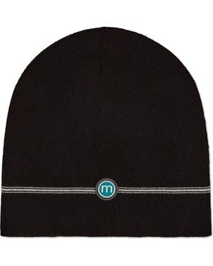Memoi Knit-In Bow Beanie - Black