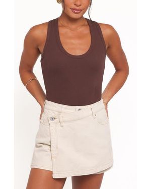 Petal & Pup Miles Racerback Rib Tank - Brown