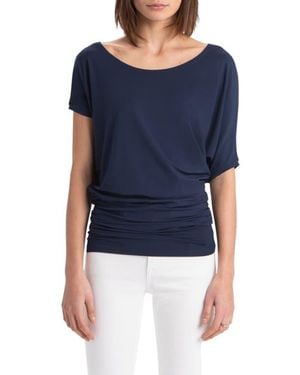 MARCELLA Elena Asymmetric Sleeve Batwing Top - Blue