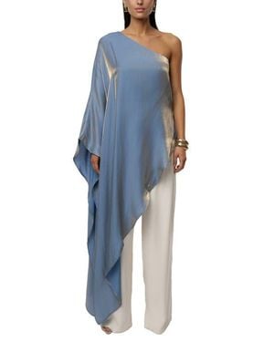 JLUXLABEL Cher Iridescent Top - Blue