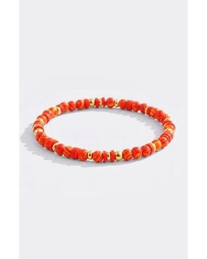 Mint & Lily Stacking Birthstone Beaded Bracelet - Red