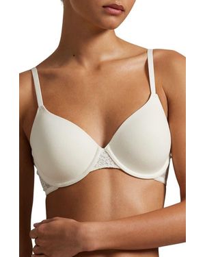 Polo Ralph Lauren Underwire Lace Demi T-Shirt Bra - Brown
