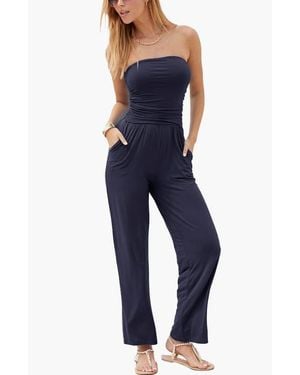 Lascana Strapless Jumpsuit - Blue