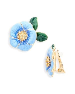Carolina Herrera Flower Stud Earring - Blue