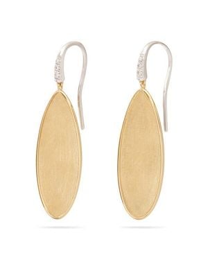 Marco Bicego Lunaria Twist Diamond Drop Earrings - White