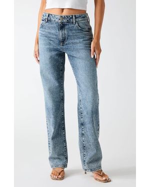 Guess Gaia Low Rise Straight Leg Jeans - Blue