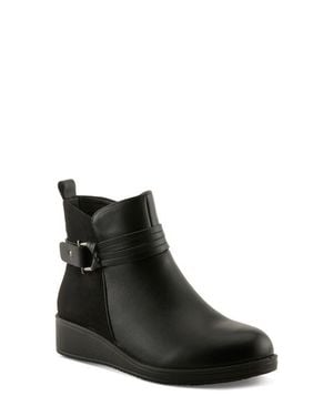 Flexus by Spring Step Calimera Faux Leather Bootie - Black