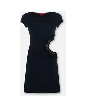 Pcfg Daydreamers Short Sleeve Lace Detail Mini Dress - Blue