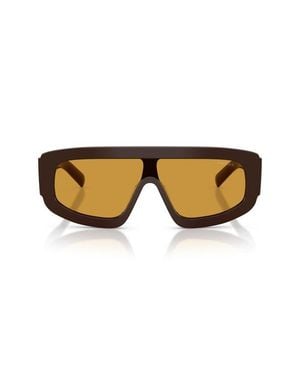 Prada 124Mm Oversize Irregular Sunglasses - Natural