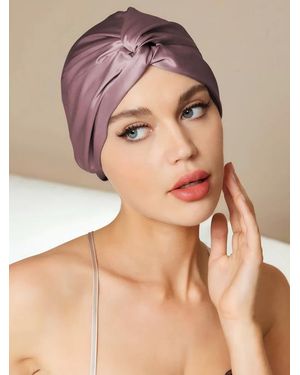 SILKSILKY Pure Silk Knot-Front Hair Bonnet - Natural