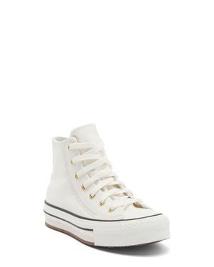 Converse Kids' Chuck Taylor All Star Lift Platform High Top Sneaker - White