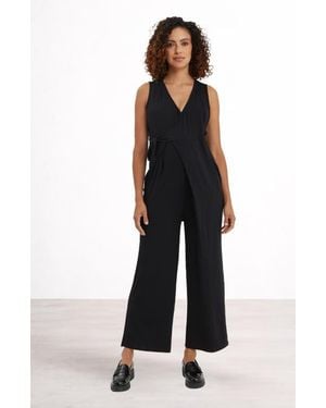 Nom Maternity Ines Maternity & Nursing Full Length Jumpsuit - Black