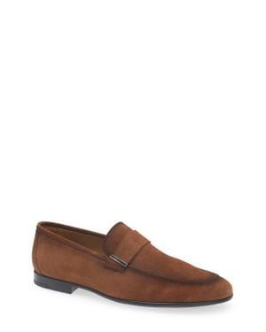 To Boot New York Blanton Suede Apron Toe Loafer - Brown
