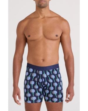 Saxx Underwear Co. Droptemp Cooling Cotton Boxer Briefs - Blue