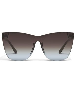 Quay Come Thru 144Mm Gradient Cat Eye Sunglasses - Gray