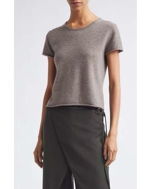 St. Agni Merino Wool & Cashmere Baby Tee - Gray