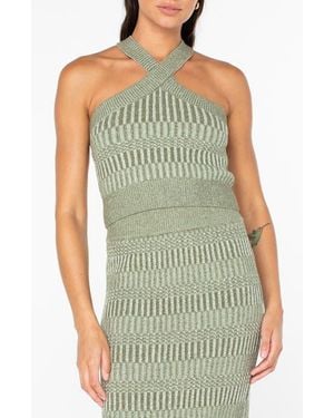 Roxy Gemma Halter Sweater Tank - Green