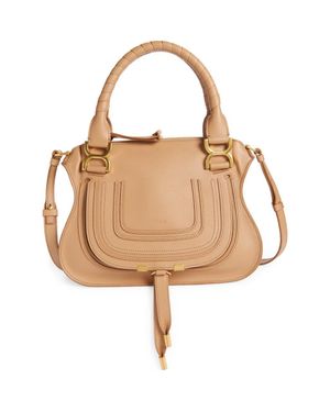 Chloé Small Marcie Leather Satchel - Brown