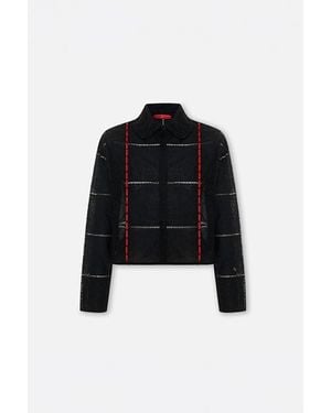 Pcfg The Broderie Anglaise Edit Embroidered Detail Shirt - Black