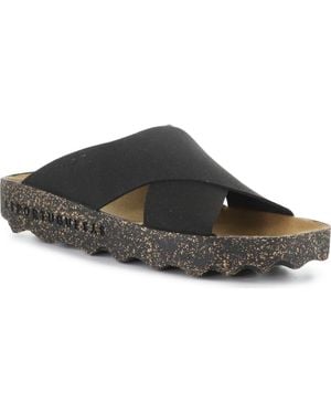 ASPORTUGUESAS Cross Slide Sandal - Black