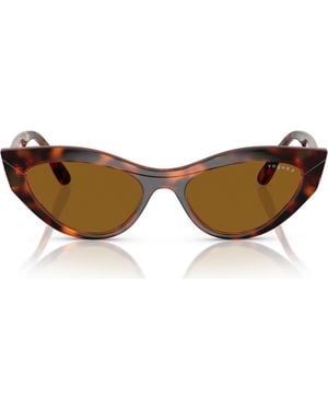 Vogue 52Mm Polarized Cat Eye Sunglasses - Brown