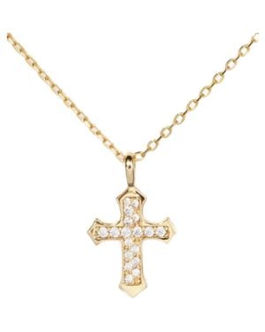 Little Sky Stone Evelyn Cross Necklace - Metallic