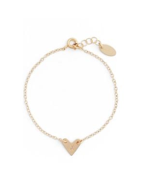 Nashelle Initial Heart Bracelet - Metallic