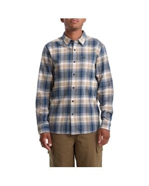 Volcom Caden Plaid Button-Up Shirt - Blue