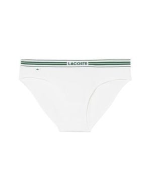 Lacoste Stretch Cotton Bikini Briefs - White
