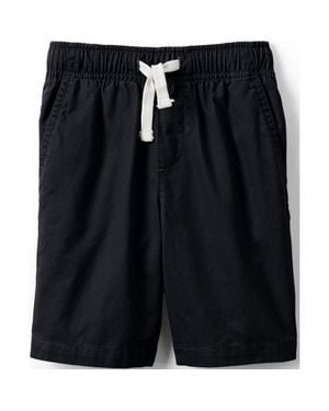 Lands' End Kids Pull On Chambray Elastic Waist Shorts - Black