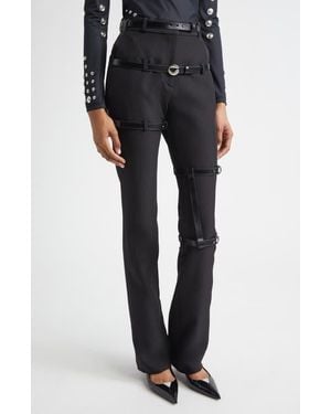 Coperni Multibelt Straight Leg Pants - Black