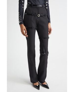 Coperni Multibelt Straight Leg Pants - Black
