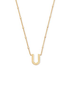 Kendra Scott Initial Pendant Necklace - Metallic
