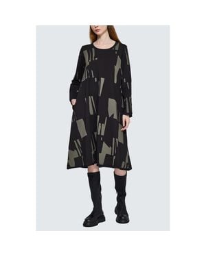 Luukaa Rivelle Printed Jersey Dress - Black
