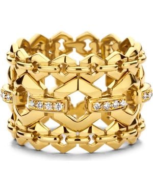 DRIES CRIEL Diamond Link Ring - Metallic